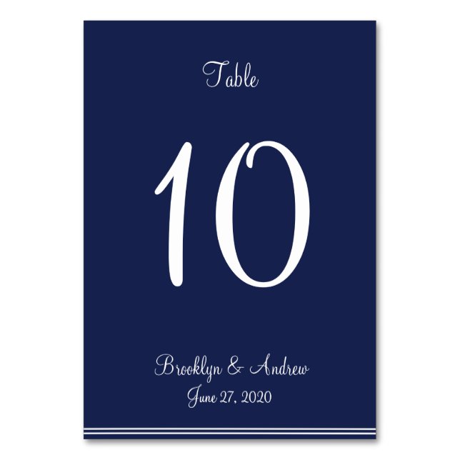 Tarjetas de mesa de las tarjetas Bodas Náuticas az (Anverso)