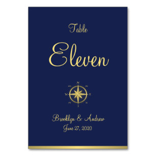 Tarjetas de mesa de las tarjetas Bodas Náuticas az