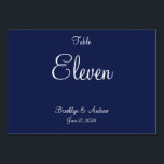 Tarjetas de mesa de las tarjetas Bodas Náuticas az<br><div class="desc">Boda náutico azul colocar tarjetas de mesa con texto de personalizable</div>