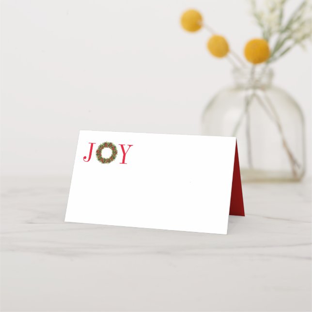 Tarjetas de mesa de navidades (Anverso)