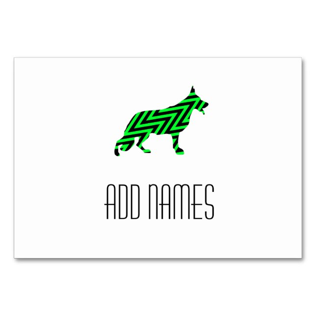 Tarjetas de mesa de Pastor Alemán (Anverso)
