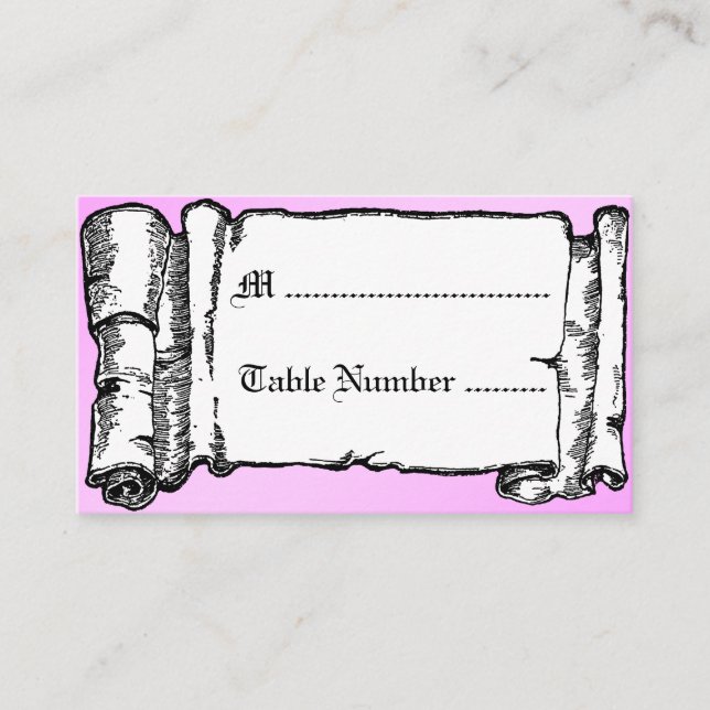 Tarjetas de mesa de Personalizado de deslizador de (Anverso)