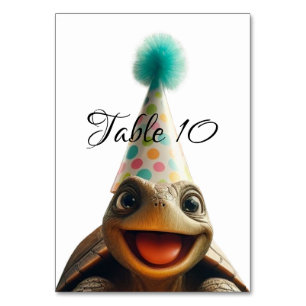 Tarjetas de mesa de tortuga personalizado,