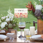 Tarjetas de mesa del Boho de Flores Silvestres núm<br><div class="desc">Este diseño de número de tabla incluye un elegante tipo de letra de guión y una colección de flores silvestres coloridas. Para todo aquel que planee un Boda, elegir objetos con el tema Flower Stems ofrece una mezcla única de elegancia y encanto que es llamativa y sofisticada. Los diseños vibrantes...</div>