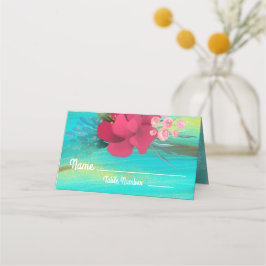 Tarjetas de mesa dorada Tropical Ocean Breeze