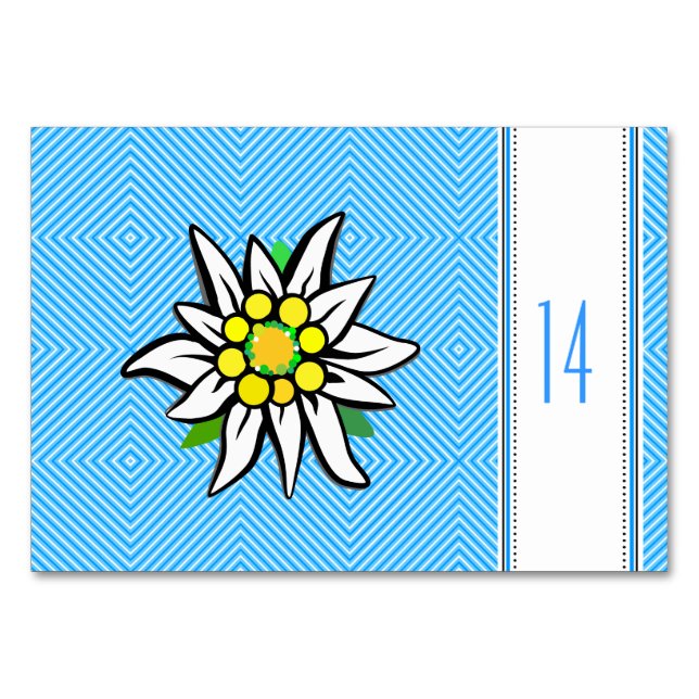 Tarjetas de mesa Edelweiss (Reverso)