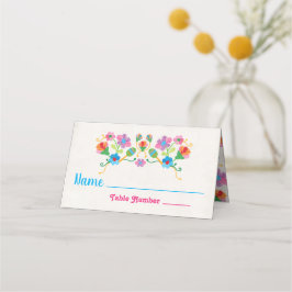 Tarjetas de mesa Embroidery Mexicano Fiesta