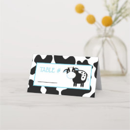 Tarjetas de mesa para baby shower de granja de vac