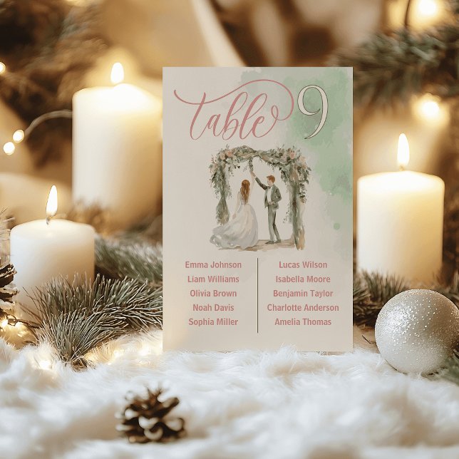 Tarjetas de Mesa para Boda Floral Rústico Plan de  (Rustic Floral Wedding Table Cards Seating Plan)