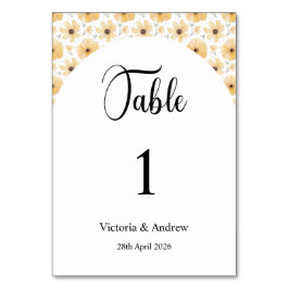 Tarjetas de mesa para bodas