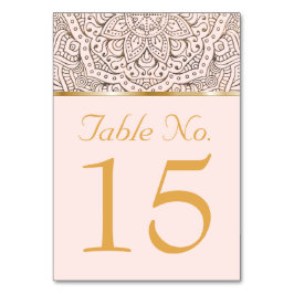 Tarjetas de mesa para bodas | Boho Floral Mandala 