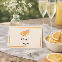 Tarjetas de mesa para decorar barra de mimosa con 