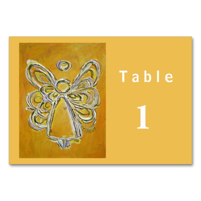 Tarjetas de mesa personalizadas ángel de la serie  (Anverso)