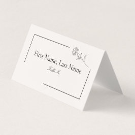 Tarjetas de mesa plegadas florales modernas