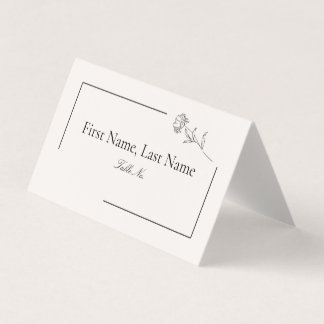 Tarjetas de mesa plegadas florales modernas