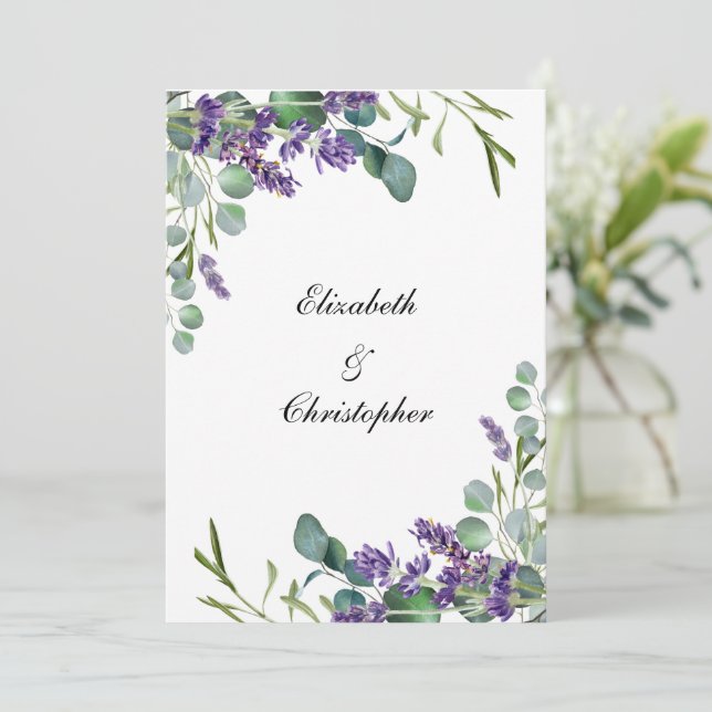 Tarjetas de mesa principales del Boda de Eucalyptu (Anverso de pie)