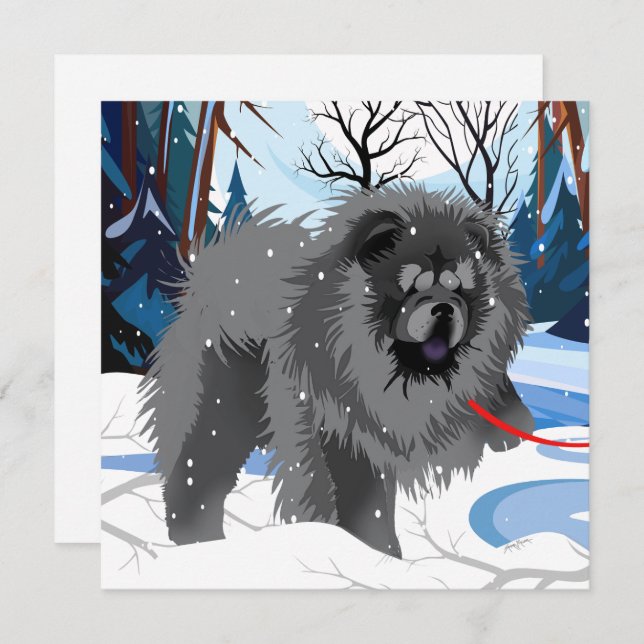 TARJETAS DE MINI IMPRESIÓN Black Chow SOBRE EL RÍO (Anverso / Reverso)