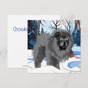 TARJETAS DE MINI IMPRESIÓN DE Chow Negro SOBRE EL 