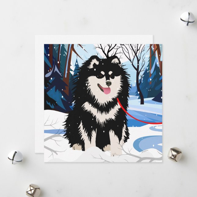 TARJETAS DE MINI IMPRESIÓN DE Finnish Lapphund SOB (Anverso/Reverso In Situ)