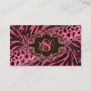 Tarjetas de Moda Business Cards Animal Zebra Leopa