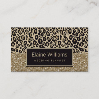 Tarjetas de moda de impresión Leopardo negro de or