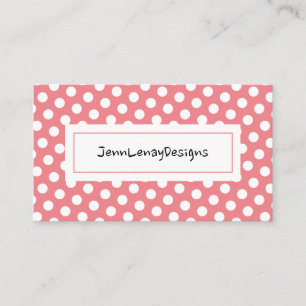 Tarjetas de Moda de patrón de puntos de polka cor