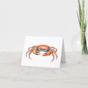 Tarjetas de moda en blanco por dentro Cangrejo acu