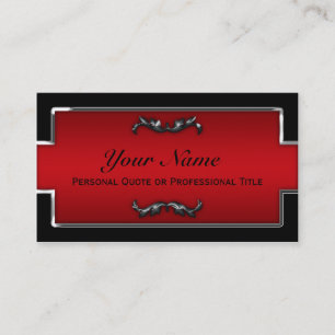 Tarjetas de moda para empresas de metal negro y ro