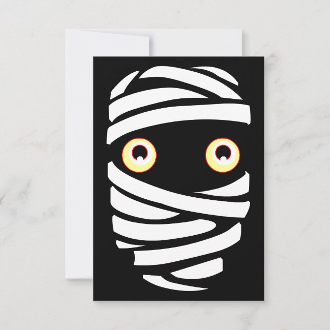 Tarjetas de momia Personalizado Halloween Invitaci (Anverso)