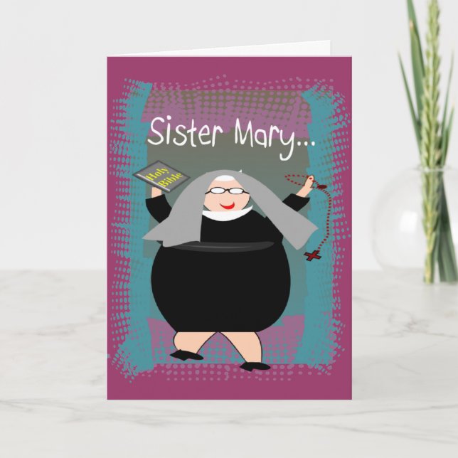Tarjetas de monjas~~Humor tonto de monjas católica (Anverso)