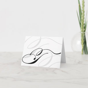 Tarjetas de Monograma T iniciales para caligrafía