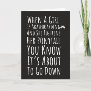 Tarjetas de monopatín para mujeres monopatinadora
