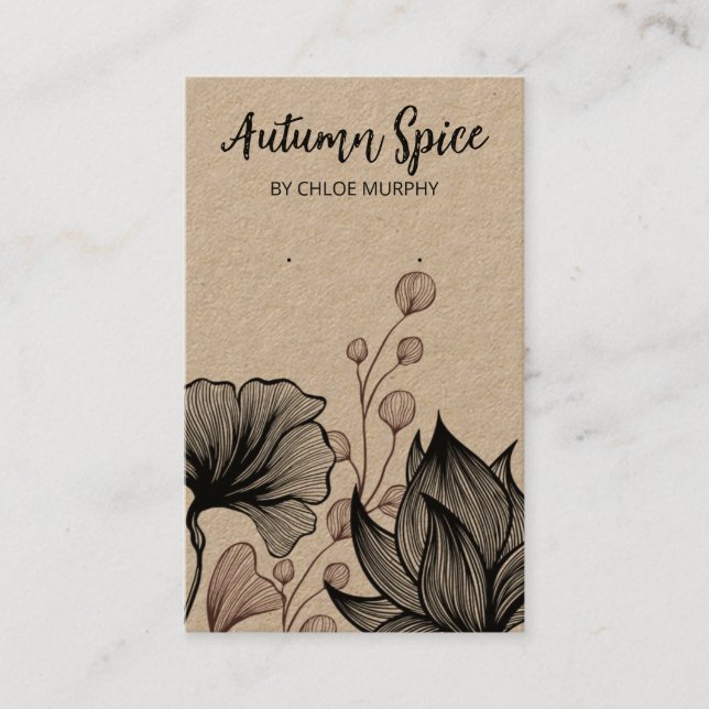 Tarjetas de navegación Kraft con temas de la natur (Anverso)