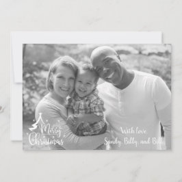 Tarjetas de navidad 2 Foto 2 de color blanco y neg