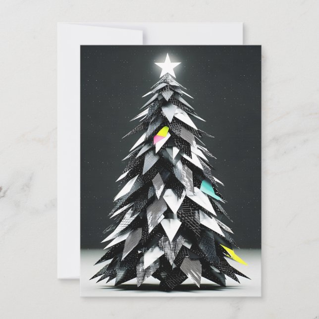 Tarjetas de Navidad abstractas únicas (Anverso)