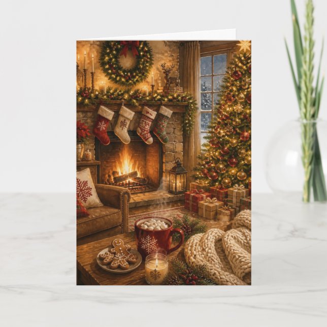 Tarjetas de Navidad Acogedoras (Anverso)