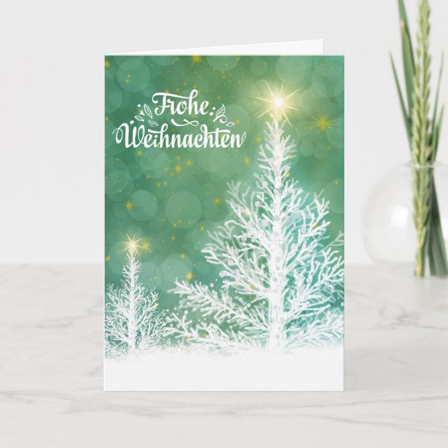 Tarjetas de Navidad alemanas Fröhe Weihnachten Pin (Anverso)