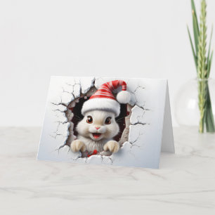 Tarjetas de Navidad Animales Lindos Bebé Conejo 3D