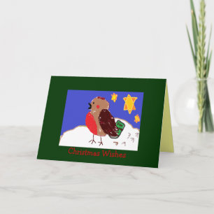Tarjetas de Navidad atractivas del petirrojo