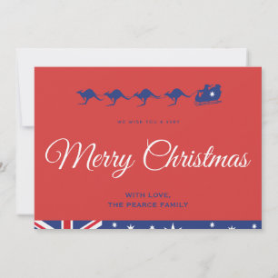 Tarjetas de Navidad Australia Bandera Kangaroo Tri