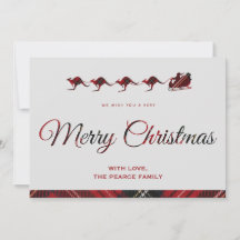 Tarjetas de navidad Australia Feliz Navidad Santa