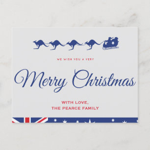 Tarjetas de Navidad australianas Bandera Canguro F