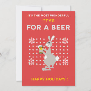 Tarjetas de Navidad australianas Cerveza de cangur