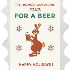 Tarjetas de Navidad australianas Cerveza divertida