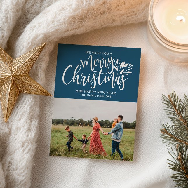 Tarjetas de Navidad Azules - Navidad con Foto Fami (Subido por el creador)