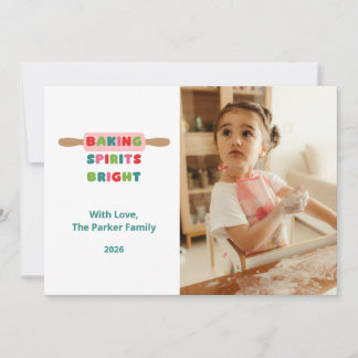 Tarjetas de Navidad Baking Spirits Bright