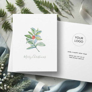 Tarjetas de Navidad Botánicas en Acuarela