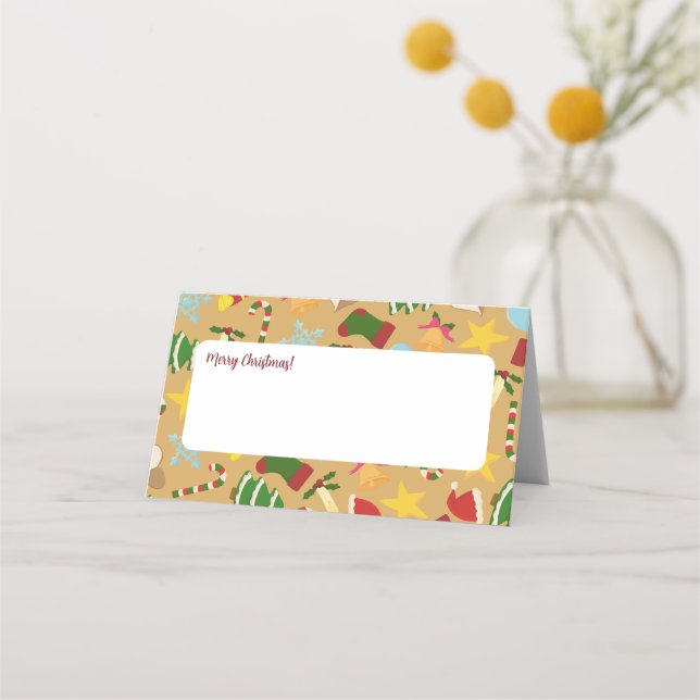 Tarjetas de Navidad Cálidas para la Mesa - Decorac (Anverso)
