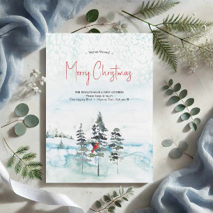 Tarjetas de Navidad con Acuarela We've Moved