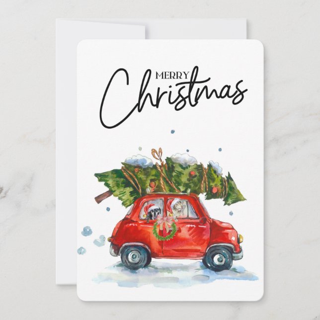 Tarjetas de navidad con árbol (Anverso)